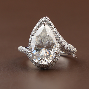 Bague de fiançailles en diamant de laboratoire de luxe de 7 carats pour femmes, bijoux de mariage haut de gamme, argent, or 10K/14K/18K, plaqué or, IGI/ - Product Image 1