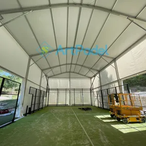 22X25M 2 Rechtbanken Outdoor Padel Tennis Hof Tent Fabriek Prijs Ondersteuning
