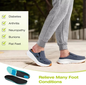 Mocassins orthopédiques pour hommes à enfiler, confortables et décontractés, avec soutien de la voûte plantaire, en toile souple, chaussures orthopédiques – Vente directe usine - Product Image 3