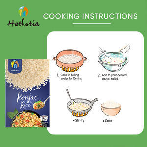 Gluten miễn phí gạo thấp Carb shirataki gạo khô Konjac gạo với giá thấp - Product Image 3