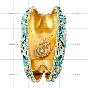 Bolso de mano exquisito con diamantes de imitación florales para mujer, con cadena extraíble, bolso de noche de cristal, bolso brillante para fiesta de cumpleaños - Product Image 6
