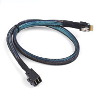 Kabel Rakitan Server Wiring Harness SFF-8654 4i ke SFF-8643 Mini SAS Kecepatan Tinggi untuk Sistem Penyimpanan dan RAID