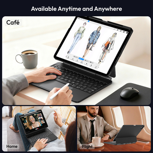 เคสคีย์บอร์ดแบบถอดได้พร้อมฮับ 4-in-1, ชาร์จเร็ว 45W PD และแทร็คแพดสำหรับ iPad Pro ขนาด 12.9 นิ้ว และ iPad Air/Pro ขนาด 13 นิ้ว - Product Image 3