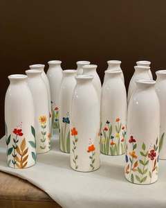 Jarrón de cerámica de flores moderno nórdico Floral Simple, jarrón de cerámica de flores de pie con plantas <span class=keywords><strong>artificiales</strong></span> <span class=keywords><strong>para</strong></span> decoración del hogar, jarrón de lujo - Product Image 2