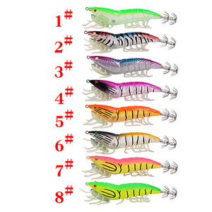 Señuelo de camarón Ytqhxy de 11.7cm y 20.5g, cebo de fondo de patas blandas con anzuelo explosivo para pesca de camarón, 8 unidades - Product Image 1