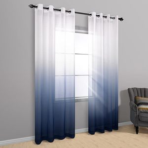 Rideaux occultants modernes en polyester imitation lin bleu marine JA pour <span class=keywords><strong>chambre</strong></span> d'enfant et hôpitaux, avec œillets pour fenêtre - Product Image 1