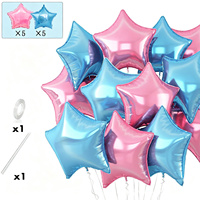 Lot de 10 ballons en aluminium métallisé en forme d'étoile de 18 pouces pour anniversaires, mariages, événements du Nouvel An chinois et fêtes