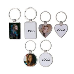 JW8577 Sublimation Blanks Keychain Rectangle Sublimation Transfer Blanks with Metal Round Key Rings for Heat Press - Product Image 2