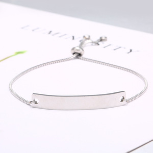 Bijoux en acier inoxydable, plaqué or 18K, 20 pièces, Logo gravé vierge, breloque courbée - Product Image 4