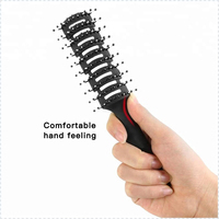 Brosse à cheveux professionnelle, avec poignée en plastique noire, en Nylon, Logo personnalisé, étiquette privée, démêlante, 10 pièces