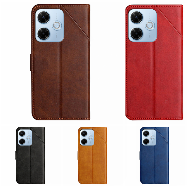 Retro Line Wallet Leather Case for Redmi NOTE 15 Pro 15C 4G 5G 13X A5 14 Pro Plus A4 14C 13 4G  NOTE13 13C Stand Cover