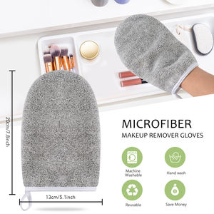 Tampons démaquillants en fibre de <span class=keywords><strong>bambou</strong></span> en <span class=keywords><strong>microfibre</strong></span> à séchage rapide <span class=keywords><strong>gant</strong></span> de nettoyage du visage tissé - Product Image 2