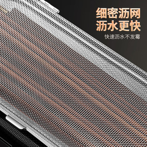 304 Stainless Steel Draining Rack L Size Quick Dry Multipurpose Cutlery Storage <b>Box</b> Square Shape - Product Image 1