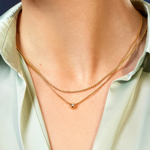 J & D gioielli stile Dainty in acciaio inox catena di <span class=keywords><strong>serpente</strong></span> cerchio CZ zirconi <span class=keywords><strong>collana</strong></span> pendente per donna - Product Image 2