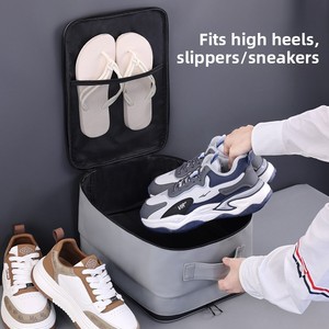 Sac de voyage extra-large en PU avec fermeture éclair pour le rangement de luxe léger des pantoufles, des chaussures de basketball, de football, de badminton et des chaussures de sport - Product Image 6