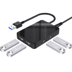 Nouveau produit, concentrateur USB 3.0 ultra fin à <span class=keywords><strong>4</strong></span> ports, alimentation et transmission de données, séparateur USB <span class=keywords><strong>4</strong></span> en 1 - Product Image 2