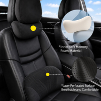 Coussin de soutien lombaire et appui-tête pour siège de voiture en mousse à mémoire de forme et suède, pour un confort optimal et un soulagement de la nuque et du bas du dos pendant la conduite