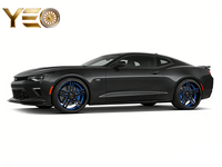 Nouvelles jantes en alliage d'aluminium forgées deux pièces, polies, à déport profond, 20-28 pouces, 5 branches, ET 30mm, PCD 100mm pour Chevrolet