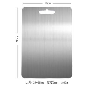 Taşınabilir çift taraflı mutfak kesme tahtası ev antibakteriyel yoğurma kurulu 1mm kalın paslanmaz çelik modeli paslanmaz - Product Image 5