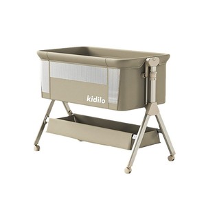 Kidilo Multifunctional Portable <strong>Baby</strong> Crib Metal <strong>Cradle</strong> Removable and Foldable for Newborns &amp; Splicing Into Large Bed - Product Image 1