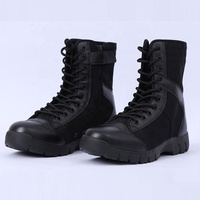 Chaussures tactiques YAKEDA, bottes d'opérateur, bottes de randonnée imperméables, bottes de combat tactiques Delta noires avec fermeture éclair latérale