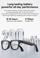 Nouvelles lunettes intelligentes électrochromiques avec caméra, reconnaissance IA, enregistrement vidéo, appels mains libres, fonctionnalités de traduction, casque audio