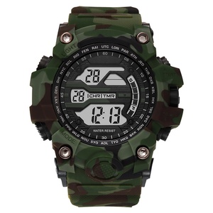 Nouvelle montre multifonctionnelle étanche de style G, montre de mode urbaine pour hommes, montre de sport d'extérieur avec bracelet en plastique camouflage - Product Image 3