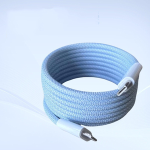 Nylon Bện Cáp Dữ Liệu Từ Tính TYPEC-C 100W Nhanh Phí 1/2M Điện Thoại Di Động Cáp Cho Máy Ảnh Và Máy Tính Sử Dụng - Product Image 1