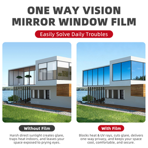<span class=keywords><strong>Film</strong></span> de Confidentialité <span class=keywords><strong>Miroir</strong></span> Unidirectionnel pour Mur Rideau de Bâtiment en Hauteur, Isolation Thermique, <span class=keywords><strong>Anti</strong></span>-UV, Teinte de Verre Hautement Réfléchissante - Product Image 5