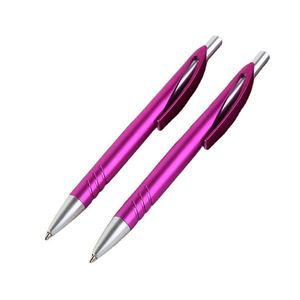 Anodized Aluminum Click <b>Ballpoint</b> <b>Pen</b> With Hollow Cutout Clip Anti-Slip Groove Grip, Slim Retractable Advertising Signature <b>Pen</b> - Product Image 1