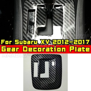 แผ่นเกียร์ลายคาร์บอนไฟเบอร์สำหรับ Subaru XV 2012-2017 แผ่นตกแต่งเกียร์ขับขวา/ซ้าย สำหรับการปรับแต่ง - Product Image 1