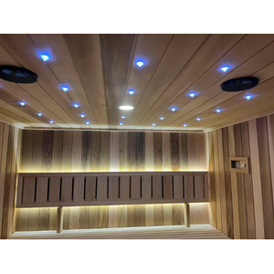 6-व्यक्ति बाहरी सौना कमरे लाल देवदार सूखी भाप वर्ग सौना कमरे - Product Image 6