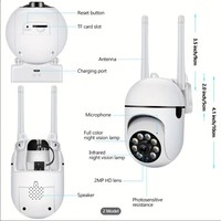 Caméra de sécurité IP sans fil miniature A7 2.4G Wifi V360 Pro avec application, surveillance jour/nuit, CCTV externe, surveillance sans fil et contrôle par application