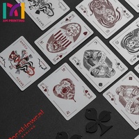 Cartes à jouer personnalisées Casino Magic, impression avec vernis mat, finition lin, cartes de poker en PVC imperméables avec boîte cadeau magnétique