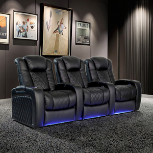 Sofá reclinable de cine en casa, asientos de cine modernos de lujo con función extensible, muebles de montaje cómodos - Product Image 2