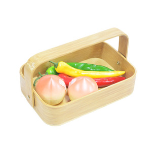 Creative fruit <b>basket</b> manufacturer direct sales, processing and customization, new style <b>bamboo</b> fruit <b>baskets</b>, hand-held - Product Image 3