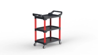 Chariot de rangement mobile à trois niveaux amovible en PP Lichi BLC-1105 pour outils de beauté automobile, chariot de lavage de voiture, protection ESD