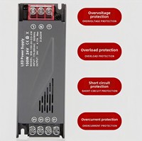 Adaptateur secteur LED AC-DC de qualité supérieure avec boîtier en aluminium, technologie de potting, sortie DC12-24V, compatible avec les bandes LED et les lampes