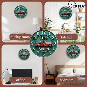 Round Wooden Wall <b>Clock</b> 25x25Cm <b>Silent</b> Quartz Home Decor Corridor Entrance <b>Clock</b> - Product Image 6