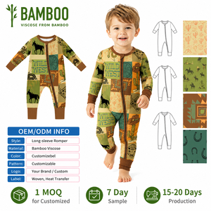 Pigiama a Maniche Lunghe per Neonati e Bambini in Bambù con Stampa Paperino, Personalizzabile, Confortevole e Delicato sulla Pelle - Product Image 5