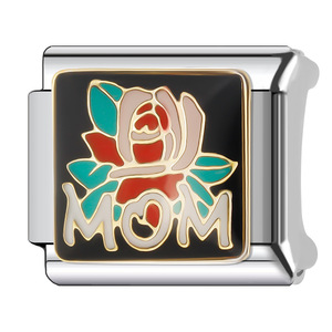 Venta caliente 9mm de una sola sección estilo italiano patrón clásico DIY pulsera de acero inoxidable Chapado en plata joyería transfronteriza - Product Image 4