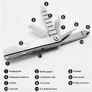 JIAYANG Cacciavite Multifunzione 5-in-1 in Acciaio, Strumento di Riparazione Multiuso EDC DIY OEM con Punte Phillips/Flat e Supporto per Telefono - Product Image 5