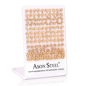 Fashion Wholesale Stainless Steel 18K Gold Plated Jewelry Cute Type Small <b>Stud</b> <b>Earrings</b> Sets Display Cards <b>Earrings</b> for Women - Product Image 6