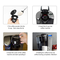 4 packs de filtres à café réutilisables en acier inoxydable pour les machines Keurig 1.0 ou 2.0