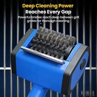 Brosse de nettoyage électrique rotative 3-en-1 pour barbecue extérieur 3000 mAh, professionnelle, sans fil, avec LED