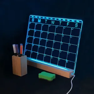 记事板3d灯创意夜灯USB发光二极管灯日历留言板礼品卧室装饰儿童夜灯