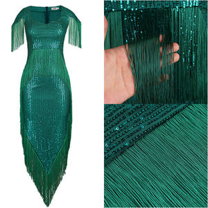 Último diseño Irregular Sexy borla lentejuelas vestidos de fiesta mujeres vestidos de graduación Vestidos para mujeres vestidos de noche - Product Image 4