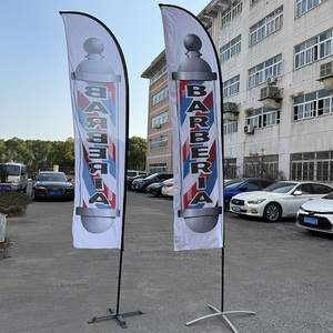 Bandera de Playa de 11 pies para <span class=keywords><strong>Barber</strong></span>ía, Bandera Rectangular con Asta de Pluma Recta, Banderas Promocionales Voladoras - Product Image 6