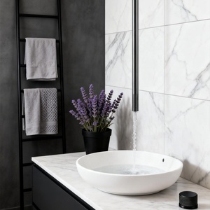 Mitigeur de lavabo de <span class=keywords><strong>plafond</strong></span> en laiton à trou unique pour salle de bain, robinets de lavabo sur comptoir certifiés CE, couleur or - Product Image 2