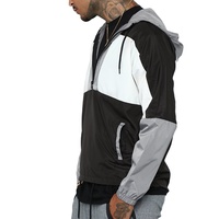 Veste de sport pour hommes, coupe-vent personnalisé à demi fermeture éclair